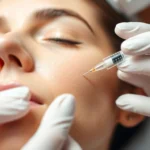 Professional Fettwegspritze Zürich treatment in a modern clinic, showcasing injection procedure for small fat deposits.