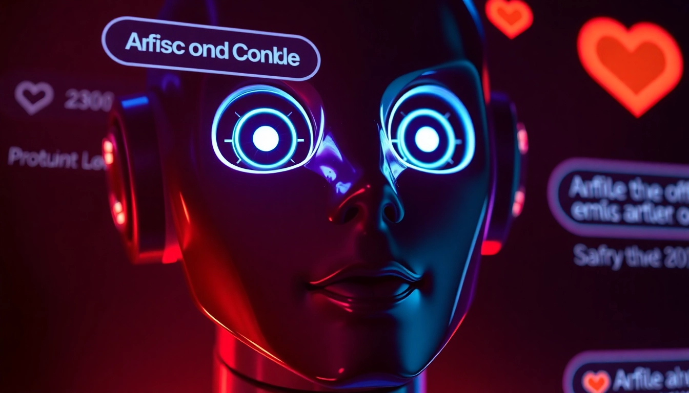 Engaging NSFW AI chat interface with seductive visuals and vibrant colors, highlighting realistic digital conversation.