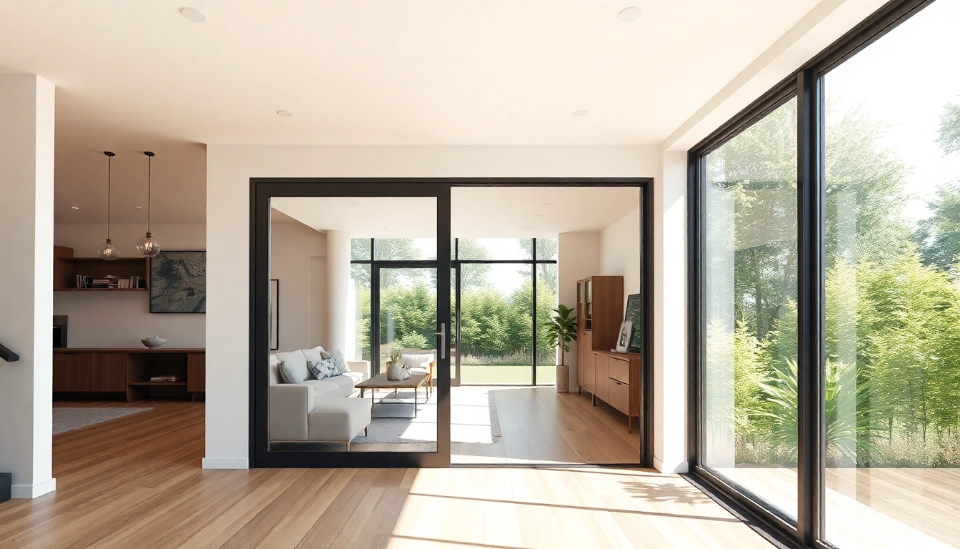 Replace a sliding glass door: secure, energy-efficient door replacement in a modern home.