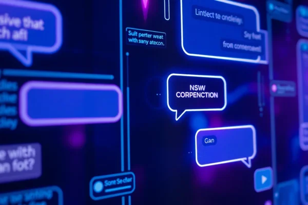 Accessible nsfw ai chat interface showing provocative conversations with customizable AI avatars in a private setting.