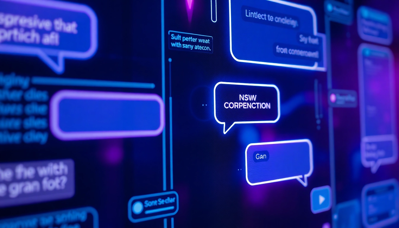 Accessible nsfw ai chat interface showing provocative conversations with customizable AI avatars in a private setting.