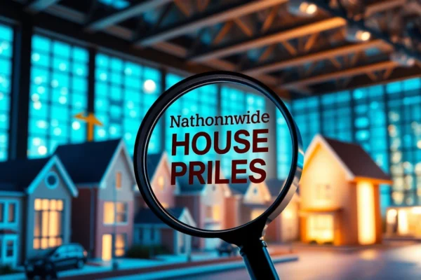 Analyzing the Impact of Nationwide House Prices on UK Property Investment Strategies UK real estate market analysis showing Nationwide House Price increase with rising graph and