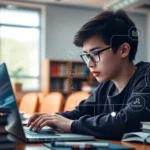 Student working with AI humanizers for academic AI humanizers to improve writing authenticity