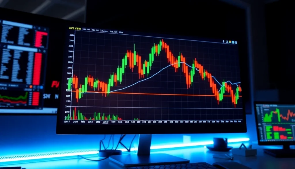 Professional trader using trading view platform to analyze market trends and charts accurately